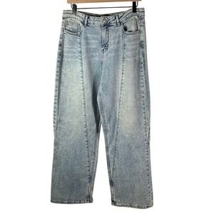 VERSONA Modern Wide Leg Jeans‎ Women's Size 10 Light Wash High Rise Denim